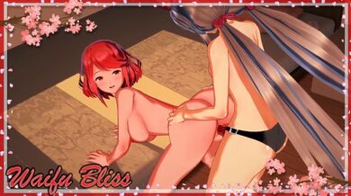 Nia scopa Pyra Doggystyle con uno strapon (Xenoblade Chronicles 2 Hentai)