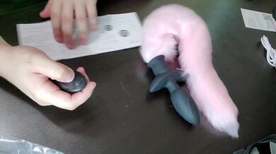 Plug anale coda senza fili Sohimi Vibratore anale Foxtail plug diametro 35 mm scodinzolante automaticamente