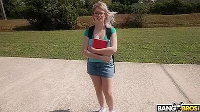 Nerdy Blonde Takes Big Dick