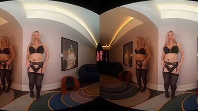 Stepsister Plays In Front Of Mirror