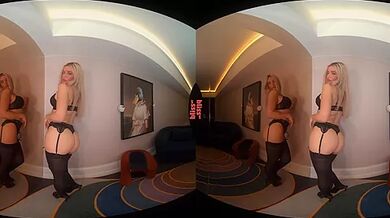 Stepsister Plays In Front Of Mirror