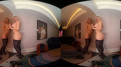 Stepsister Plays In Front Of Mirror