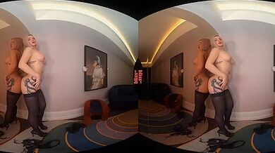 Stepsister Plays In Front Of Mirror