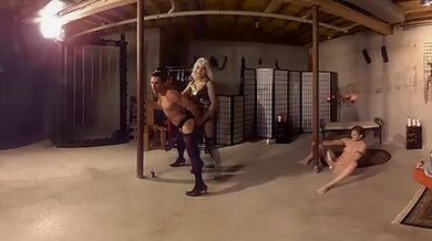 Pegging In Goddess Stara's Bdsm Dungeon - Femdom Threesome