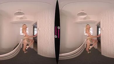 Seducing Stepdad - Hot Blonde Babe Solo Striptease