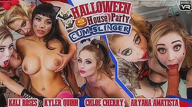 Halloween House Party: Cum-Slinger - WankzVR - SexLikeReal