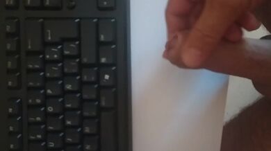 I get horny watching porn and cum next to the keyboard
