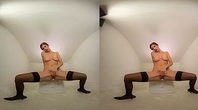 135 - Aria Rossi - Solo Model In Stockings Toying