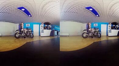 Leggy Redhead Klara Gets Naked with Her Bike