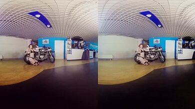 Leggy Redhead Klara Gets Naked with Her Bike