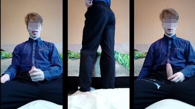 Teen boy sborra sui vestiti