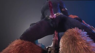 Femboy peloso x Cazzo mostruoso 3D