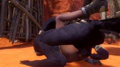 Grande lupo cazzo duro 3D