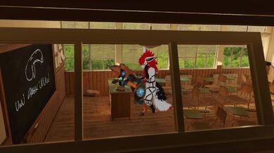 Tormiline Protogen peloso viene inveito dopo la lezione