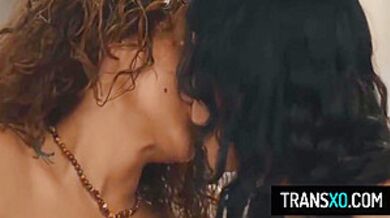 Latina Trans Babysitter Fucks Naughty Babe - Eva Maxim And Queenie Sateen