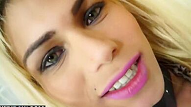 Big Tits Bound Brazilian Shemale Blows