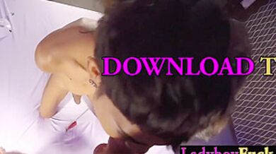 Slender Big Dick Shemale Sucking Cock