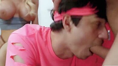 Gym Instructor Fucks Ts Client And Twink