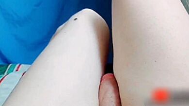 Naughty Sissy Tracing Finger Over Lips Slowly