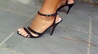 As He Pulls Down Her Panties, Two Fat Balls Smile At Him